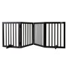 Voľne stojaca bránka pre psa 24" × 80.3", 4 panely, skladacia, hnedá