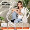 Závesné macramé hojdacie kreslo 330 lbs s vankúšom a montážou, biele