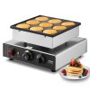 Elektrický gril na poffertjes 9 jamiek ø76 mm, 850 W, nerez, regulácia