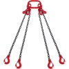 Reťazový úväz g80 1/4 inch × 5 ft, 6600 lbs/3 ton, 4 háky, nastavovače