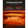 Elektrická pizza rúra 12-inch 1500W regulácia teploty časovač 0–60 min