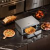 Elektrická pizza rúra 12-inch 1500W regulácia teploty časovač 0–60 min