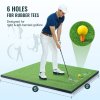 Golfová odpálovacia podložka 5×5ft, umelý trávnik, 3 gumové tee