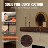 Krbový mantel 60"×8"×6", nosnosť 50 lbs, drevený, rustikálny nástenný