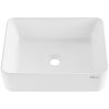 Obdĺžnikové umývadlo na dosku 19"×14.7" biele keramické do kúpeľne