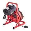 Stroj na čistenie odtokov 50ft×1/2 inch, 250W, 4 frézy, 2"–4" potrubie