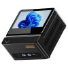 AOOSTAR GFLIP Mini PC Barebone (No RAM No SSD), 5 inch 1920*1080 60Hz Screen, AMD Ryzen Al 9 HX 370 12 Core Max 5.1GHz, 2*USB4+HDMI 4K 240Hz Triple Display, WiFi 7, 2*2.5G RJ45, 2*USB3.2, 2*USB2.0, 1*OCuLink, 1*Audio, Fingerprint Unlocking