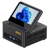 AOOSTAR GFLIP Mini PC Barebone (No RAM No SSD), 5 inch 1920*1080 60Hz Screen, AMD Ryzen Al 9 HX 370 12 Core Max 5.1GHz, 2*USB4+HDMI 4K 240Hz Triple Display, WiFi 7, 2*2.5G RJ45, 2*USB3.2, 2*USB2.0, 1*OCuLink, 1*Audio, Fingerprint Unlocking