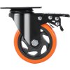 Otáčavé platňové kolieska 10.1 cm 4 ks a/b zámky nosnosť 158.8 kg/ks