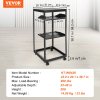 Serverový rack 20U otvorený 4-stĺpový, hĺbka 58.5-101.6cm s kolieskami