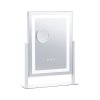 Kozmetické zrkadlo led, 3 režimy, 5× zväčšenie, 16.1×11.8 in biele