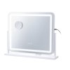Kozmetické zrkadlo s led, 3 režimy, 5×, usb, dotyk, 360°, 21.7×17.7 in