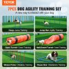 Sada agility pre psy 7 ks: nastaviteľné skoky, 6 tyčí, 2 tunely, kruh
