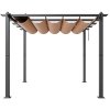 Vysúvateľná pergola 10'×10' hliníková s béžovou markízou na terasu