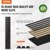 Akustické lamelové stenné panely z mdf 7.9×94.5 inch čierny dub