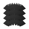 Akustické penové panely 4 ks 16.5×6.3×12 in, samolepiace, čierne