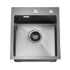 Drez s pracovnou stanicou 40cm 304 nerezová oceľ jedna misa čierny
