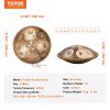 Handpan bubon perkusný nástroj 55.9 cm 12 tónov d-mol s paličkou