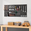 Pegboard panely 24"×12", 4 ks, oceľové, čierne na stenu pre dielňu