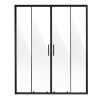 Polorámové sprchové dvere 57.8-59"×70" 1/4"(6mm) sklo matná čierna