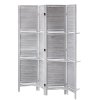 Skladací drevený lamelový paraván 4 panely, výška 66.9 inches