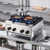 Stolový plynový sporák 4 horáky, na propán a zemný plyn, nerez, 28KW