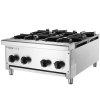 Stolový plynový sporák 4 horáky, na propán a zemný plyn, nerez, 28KW