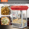 Stroj na popcorn 850 W, kotlík 8 oz, 48 šálok, tvrdené sklo, 4 lyžice