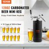 Tlakový 128Oz 4L nerezový growler 304 s kohútikom a regulátorom CO2