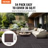 Zámkové dlaždice na terasu 54 ks 12"×12" 54 sq. ft plast tmavohnedé