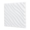 3D nástenné panely 12 ks 19.7×19.7 in pvc vlna 32 sq.ft matná biela