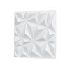 3D nástenné panely 33 ks PVC 11.81×11.81 in, 32 Sq.Ft, matná biela