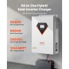 Hybridný solárny menič 6000W, sínusová vlna, 48V→230V, 120A mppt