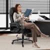 Kancelárska stolička vysoké oper., nast. výška/náklon, pu koža, čierna