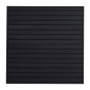 Lamelový panel pvc 4 × 4 ft čierny, modulárny, na skladovanie