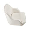 Lodné sedadlo, nízke operadlo, hrubá pena, pvc koža, biele pre rybárov