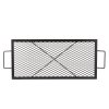 Mriežka na ohnisko, oceľová obdĺžniková 32 inch, s rúčkou, čierna