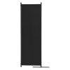 Paraván 4-dielny, textilný, voľne stojaci, čierny, do interiéru