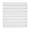 Pvc slatwall panel 4×4 ft biely, modulárny, nastaviteľný, rezateľný