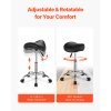 Sedlová stolička na kolieskach 450 LBS, výškovo nastaviteľná, PU