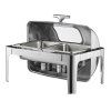 Servírovací chafer 9 Qt nerez, 2 polovičné panvy, sklápací stojan