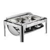 Servírovací chafer 9 Qt nerez, 2 polovičné panvy, sklápací stojan