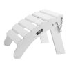 Skladací podnožník hdpe 17.7×19.7×13.8 inch, biely pre stoličku