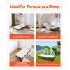 Skladacia posteľ na kolieskach 31 in×75 in, 4 in matrac, kovový rám