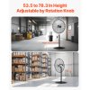 Stojanový ventilátor 30 inch, 85° oscil., 3 rýchl., nastaviteľná výška