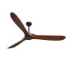 Stropný ventilátor 72 inch, 3 drevené lopatky, 6 rýchlostí, orech