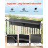Závesný skladací balkónový stôl 12×48" max 50 lbs na zábradlie 1"–4.3"