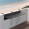 Závesný skladací balkónový stôl 12×48" max 50 lbs na zábradlie 1"–4.3"