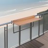 Závesný skladací stôl na balkón 15×39in, 5 polôh, na zábradlie 1"–5.3"