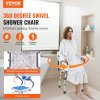 Otočná sprchová stolička 360° nast. sed., opierky, nosnosť 400LBS